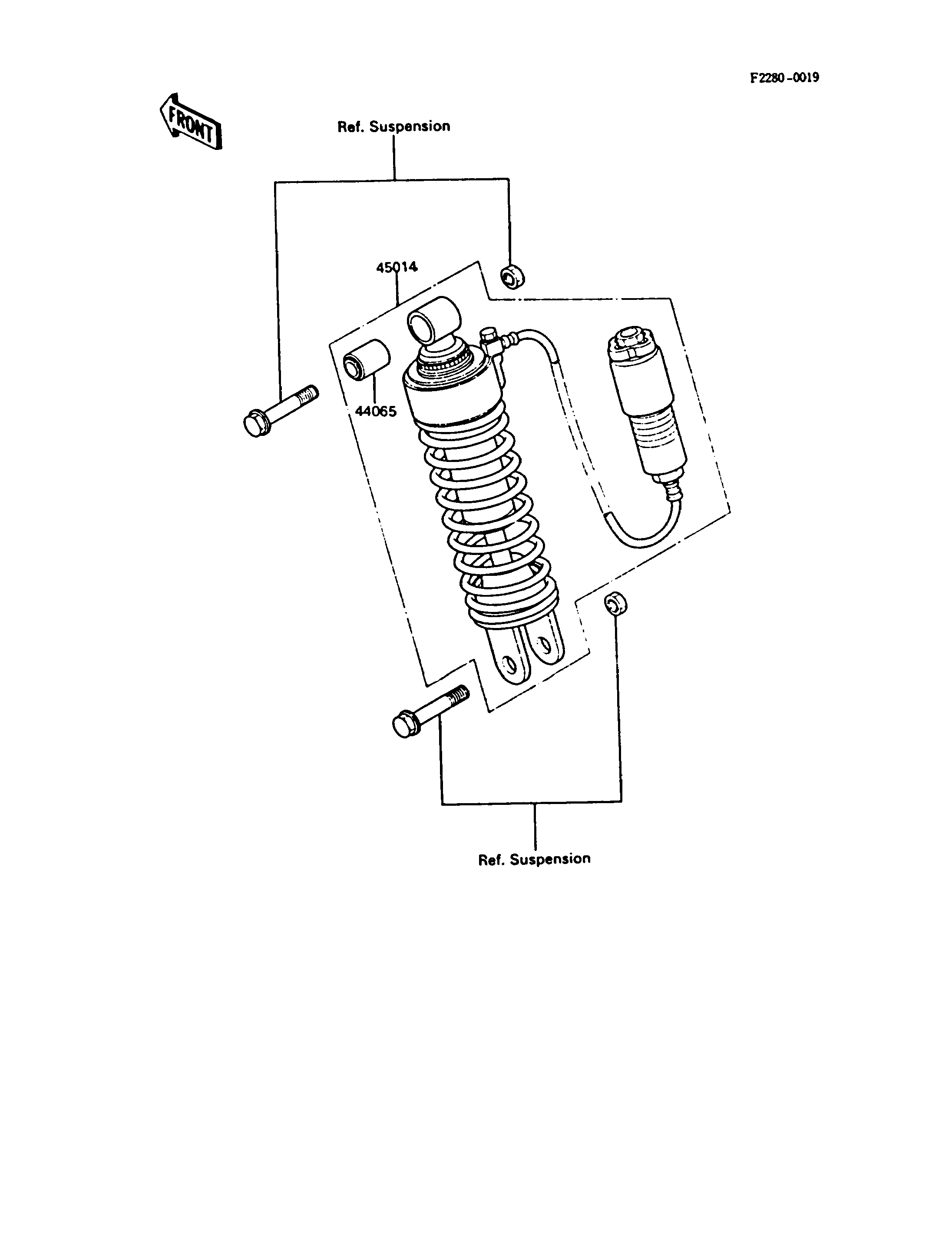 AMORTISSEUR POUR GPZ550 ZX550 A1 ARGENT 1984 EUROPE