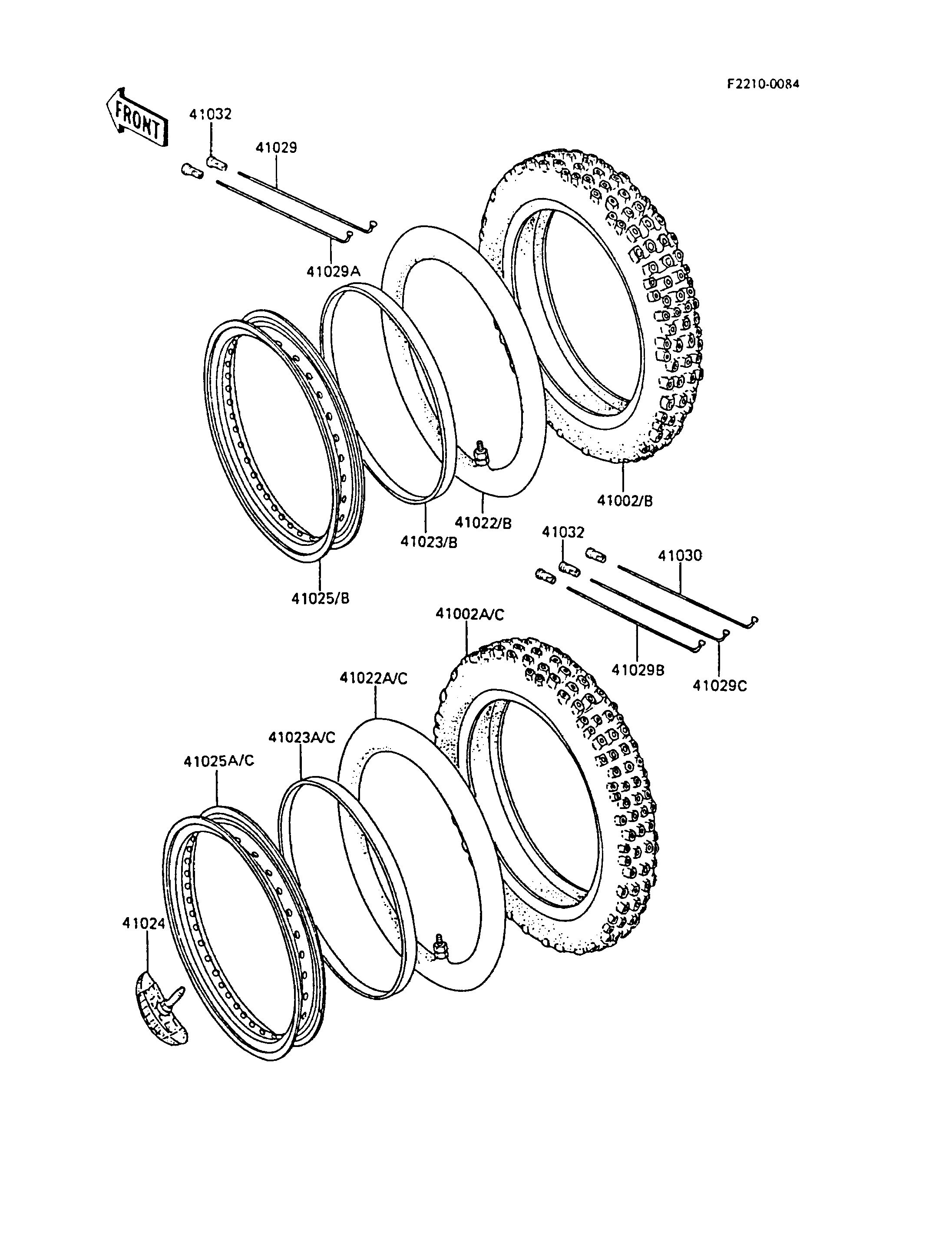 PNEUS POUR KX60 KX60 B1 VERT 1985