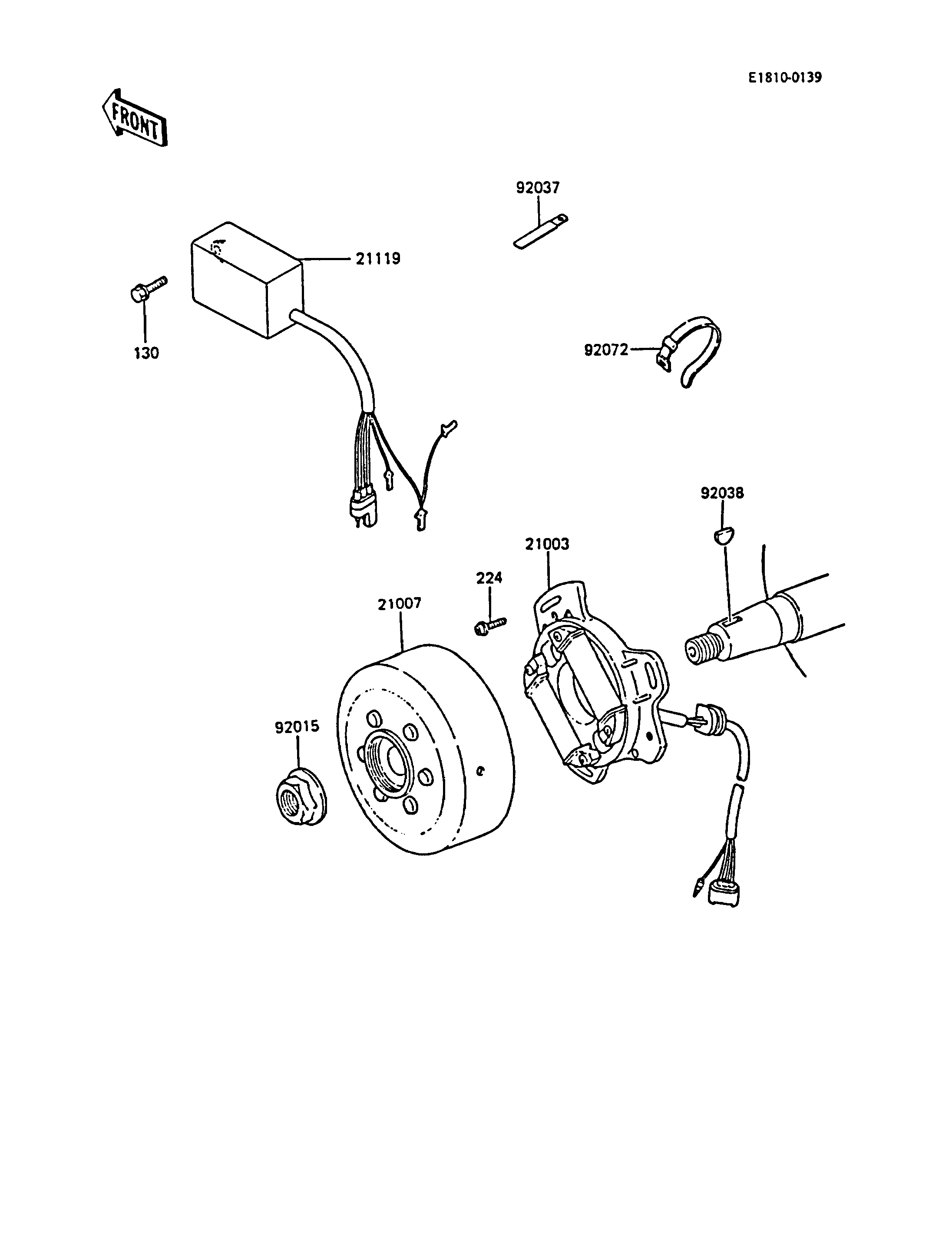 GENERATEUR POUR KX80 KX80 L1 VERT 1988