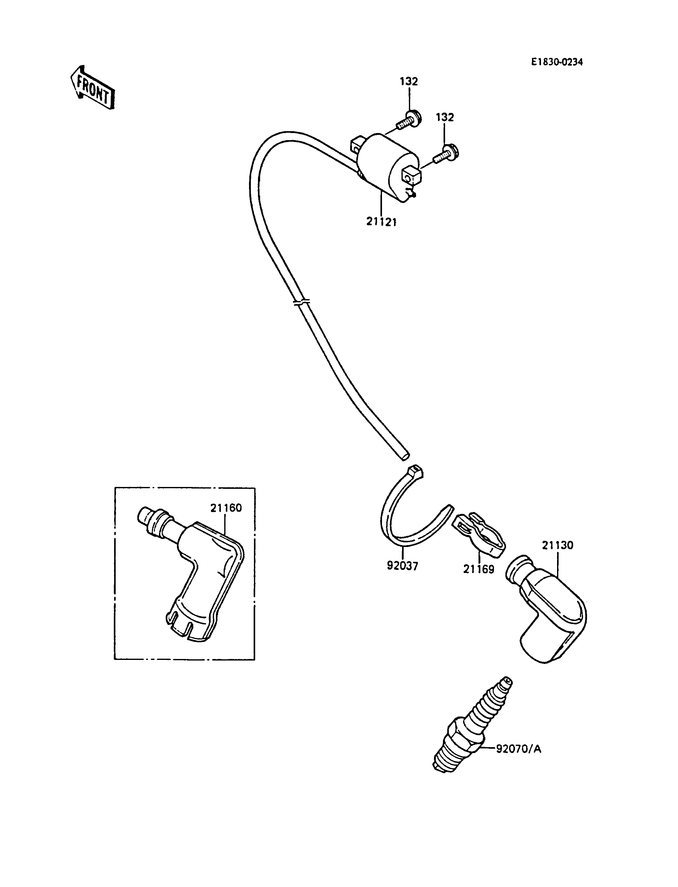 SYSTEME DALLUMAGE POUR KX80 KX80 L1 VERT 1988