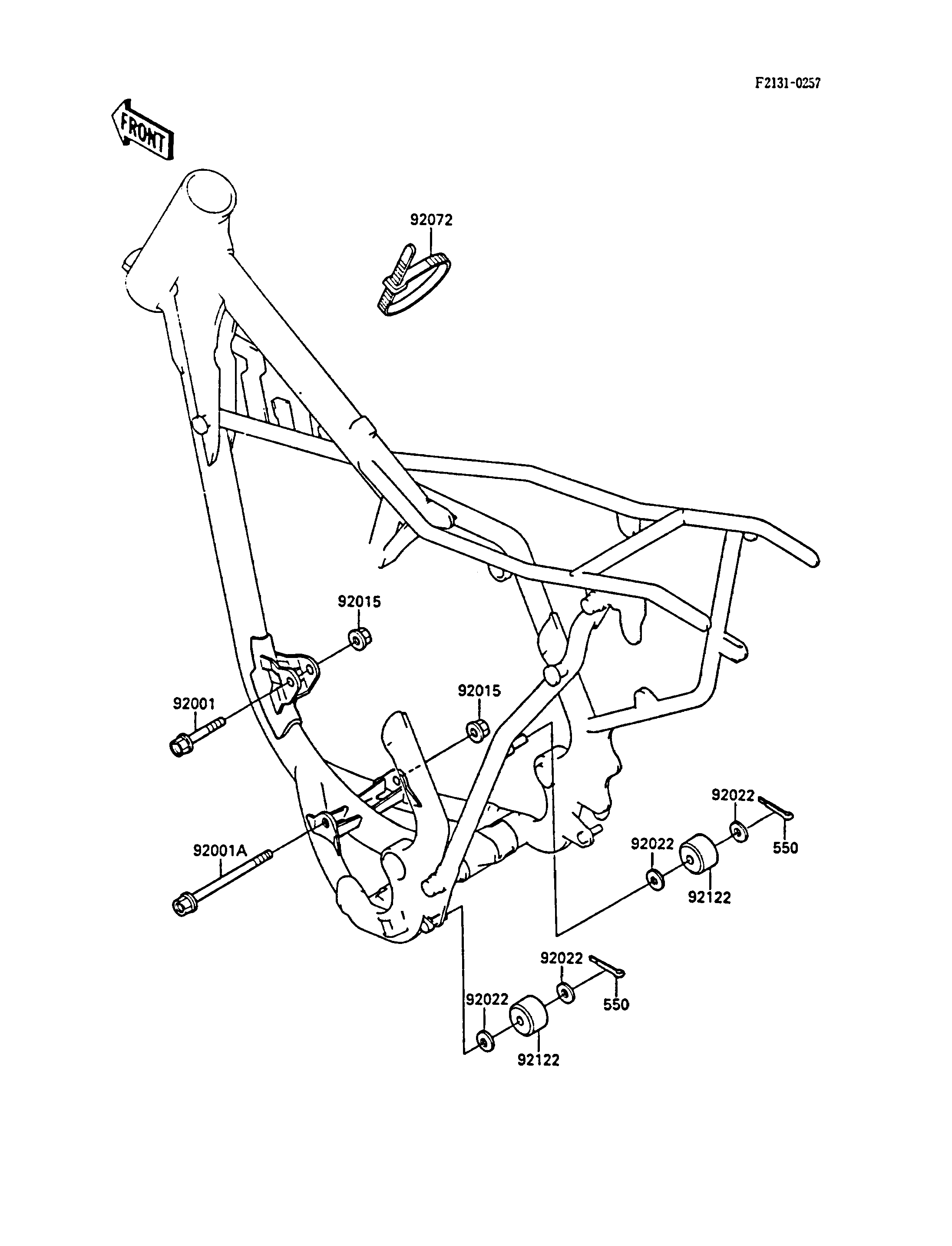 PIECE DE CADRE COUVERTURE POUR KX80 KX80 P1 VERT 1988