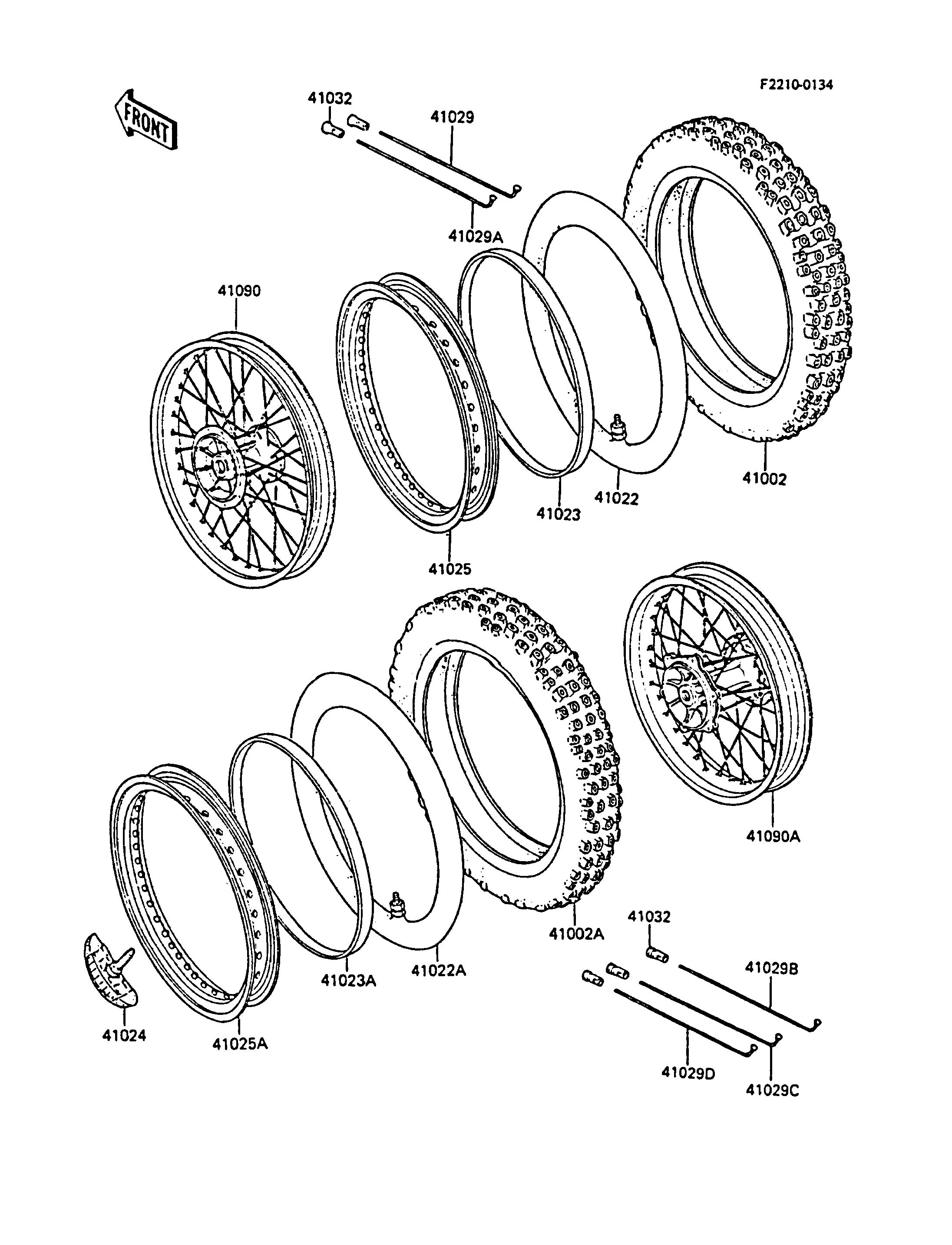 PNEUS POUR KX80 KX80 L1 VERT 1988