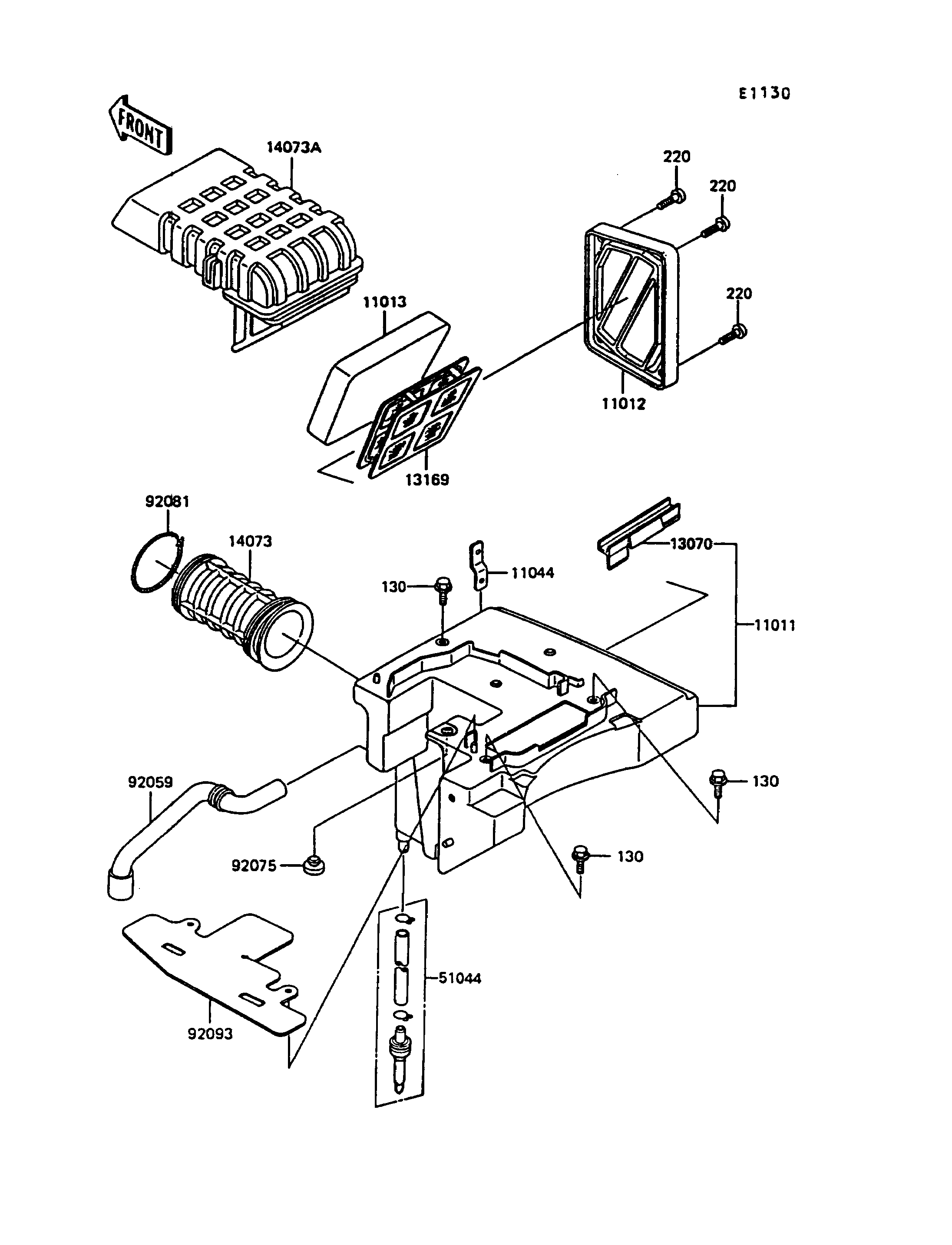 FILTRE A AIR POUR KLR600 KL600 B4 NOIR 1988 EUROPE