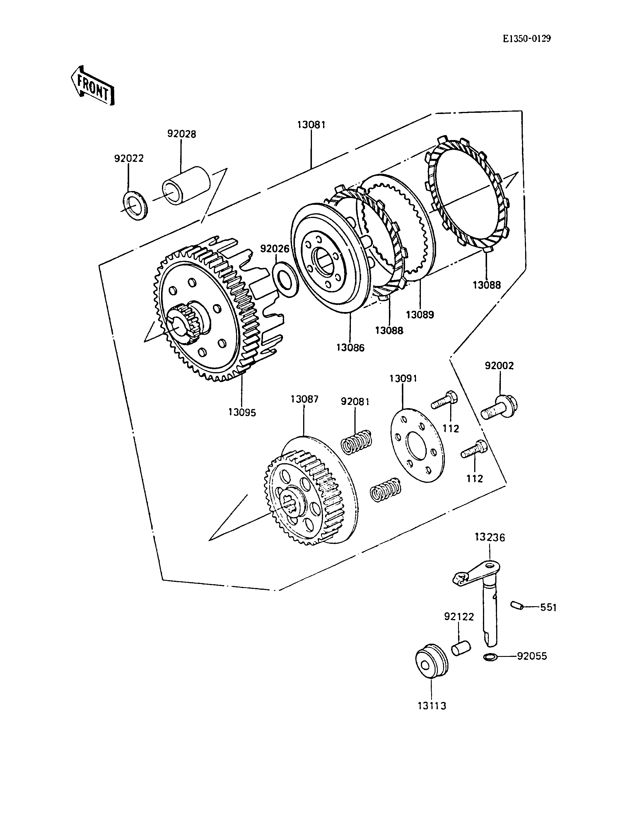 EMBRAYAGE POUR AR50 AR50 C6 BLANC 1988 EUROPE