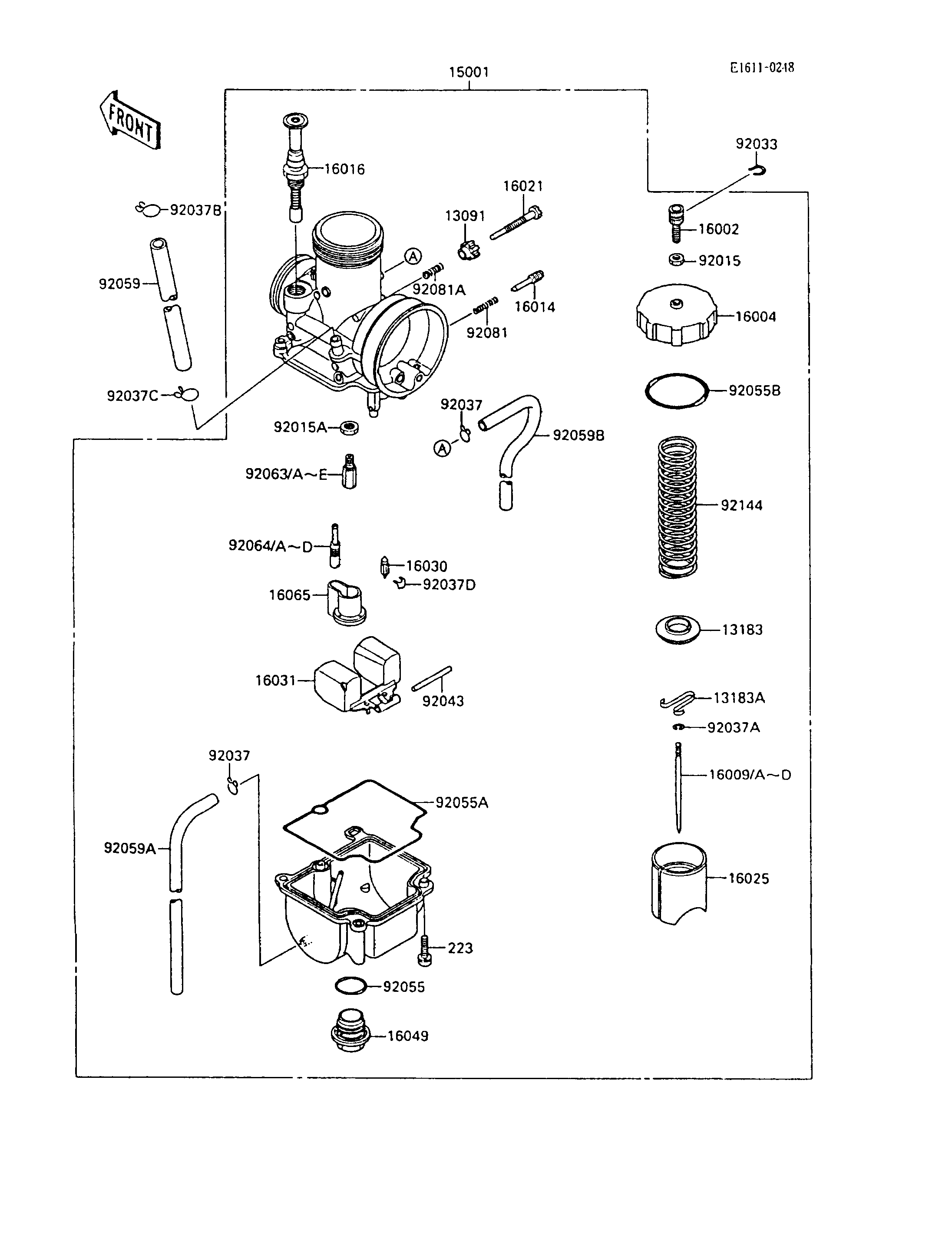 CARBURATEUR POUR KX80 KX80 L2 VERT 1989