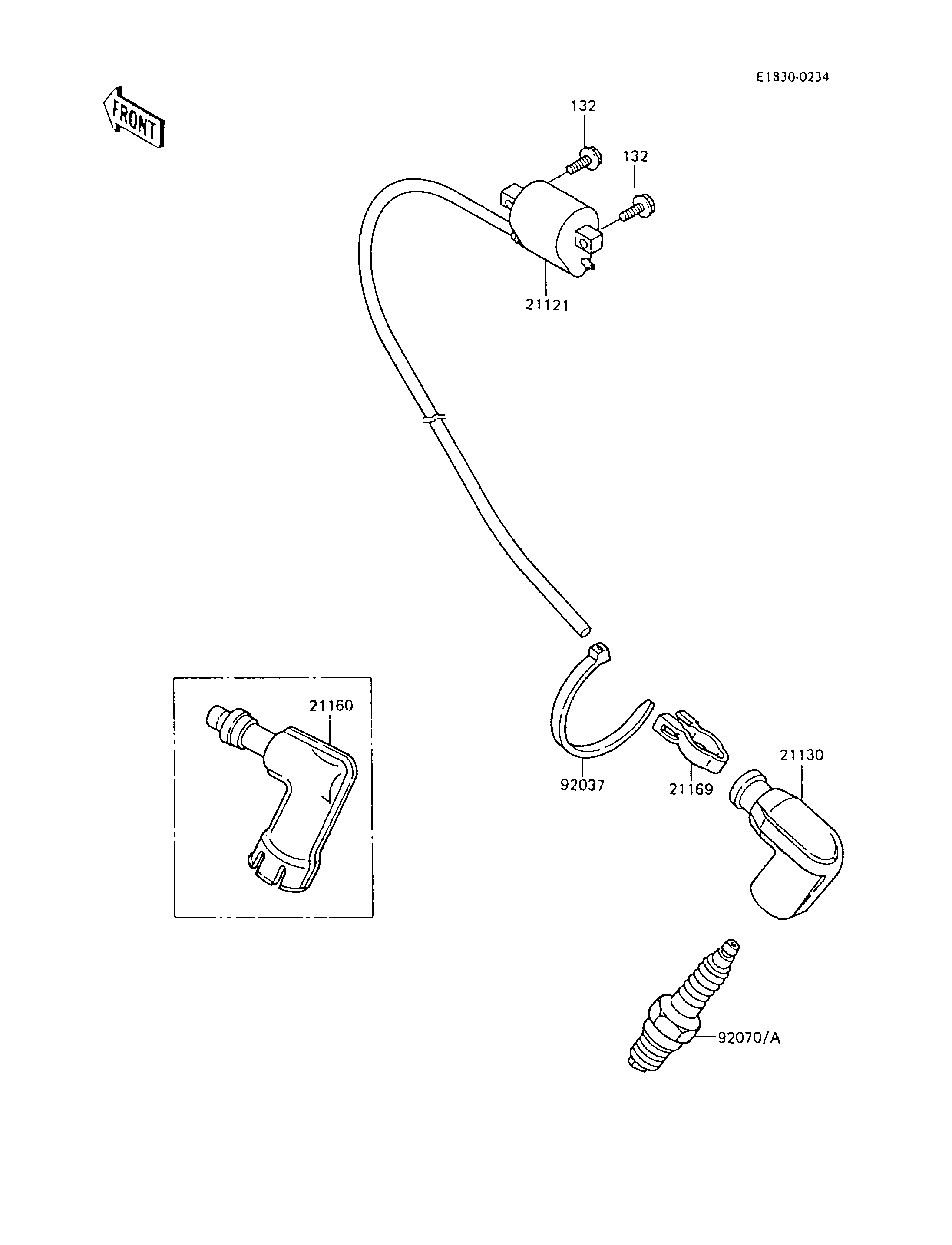 SYSTEME DALLUMAGE POUR KX80 KX80 L2 VERT 1989