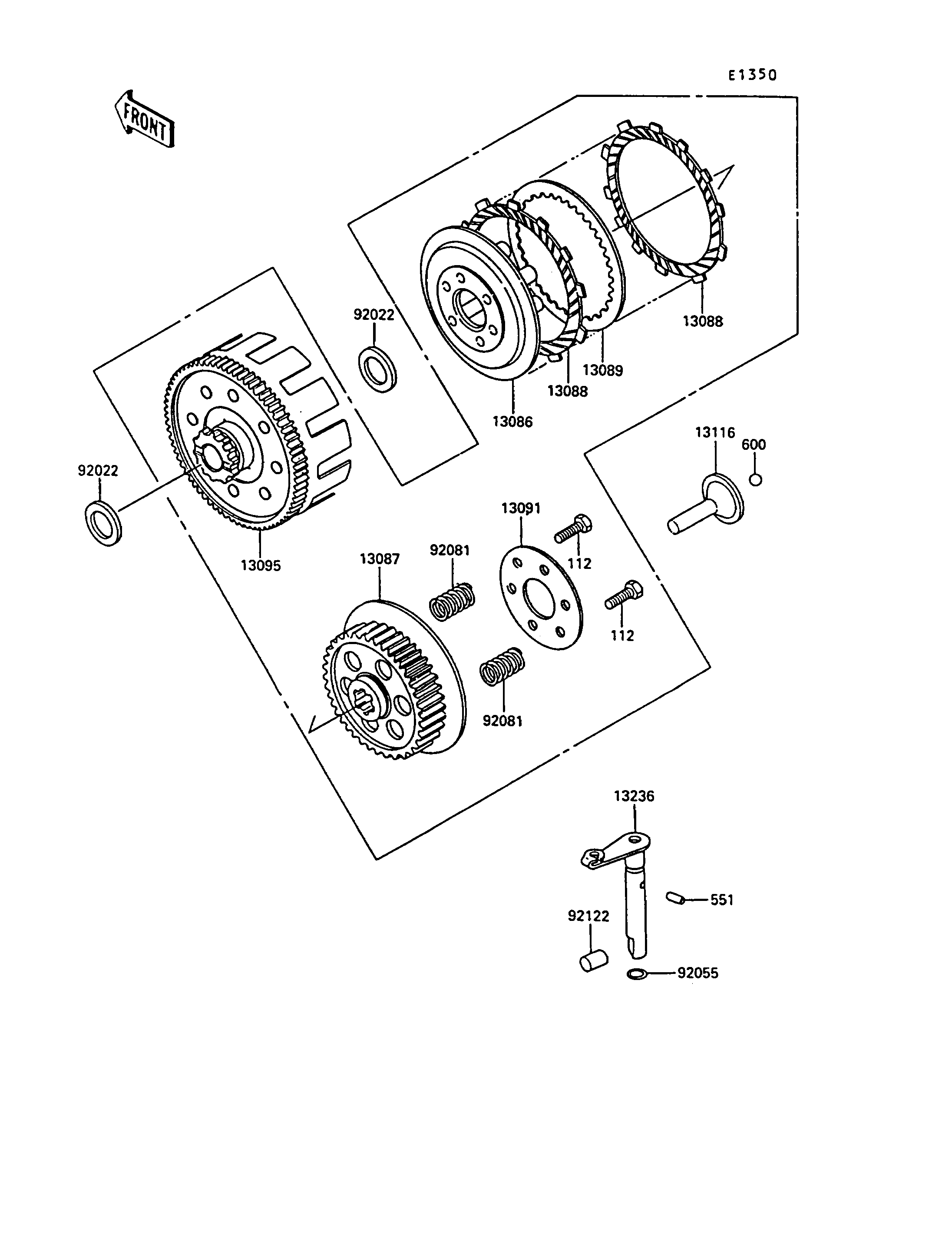 EMBRAYAGE POUR AR50 AR50 C7 BLANC 1989 EUROPE