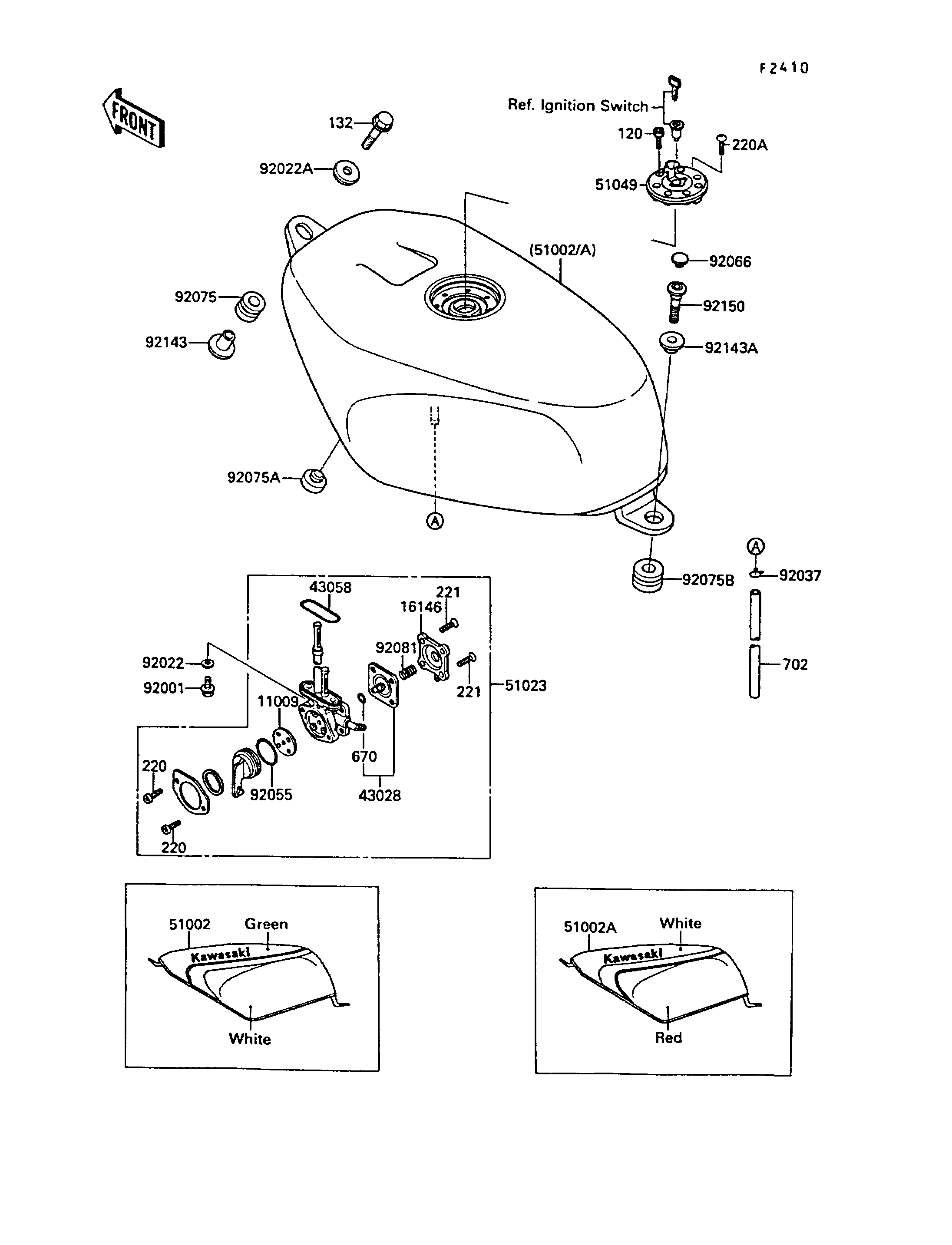 RESERVOIR CARBURANT POUR KR 1 KR250 B2 ROUGE 1989 EUROPE