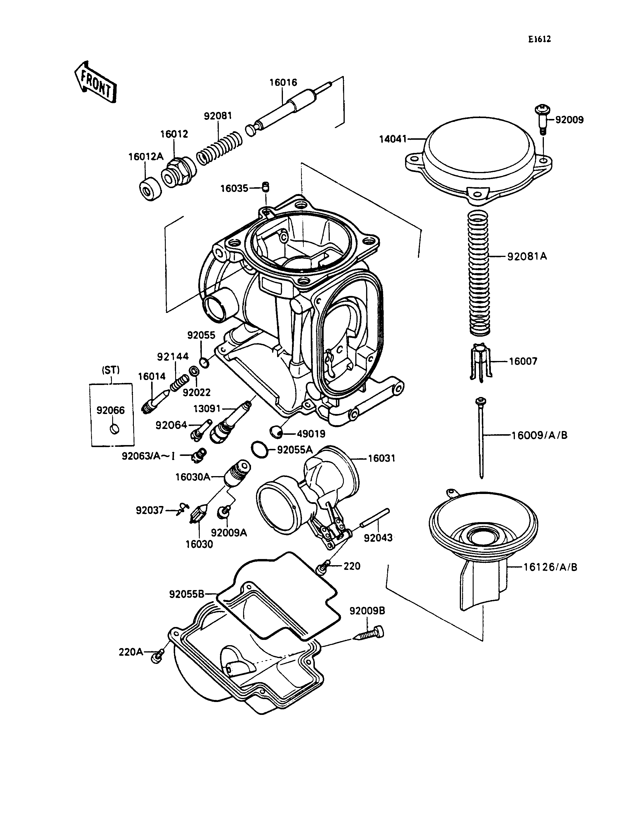 PIECES DE CARBURATEUR POUR ZXR750 ZX750-H1 ROUGE 1989 EUROPE