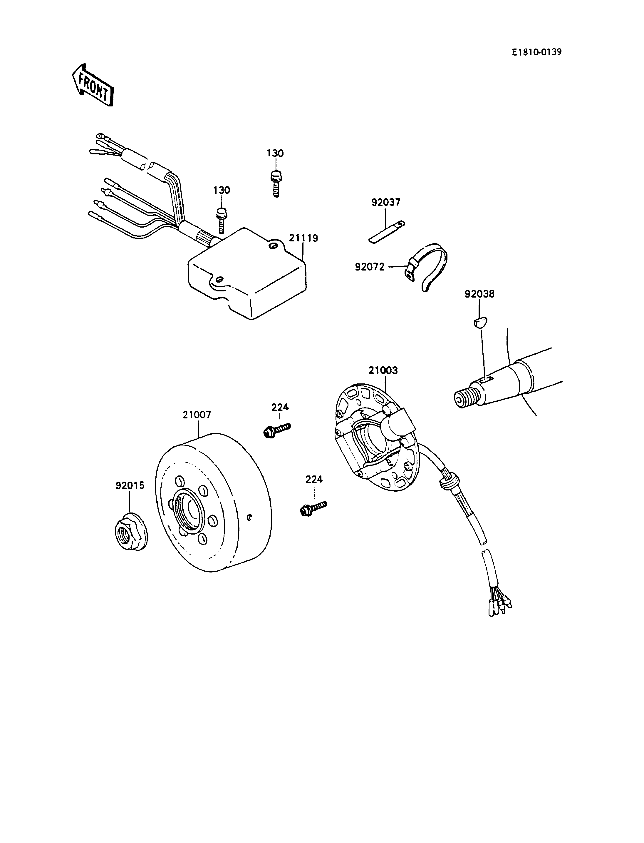 GENERATEUR POUR KX80 KX80 L3 VERT 1990