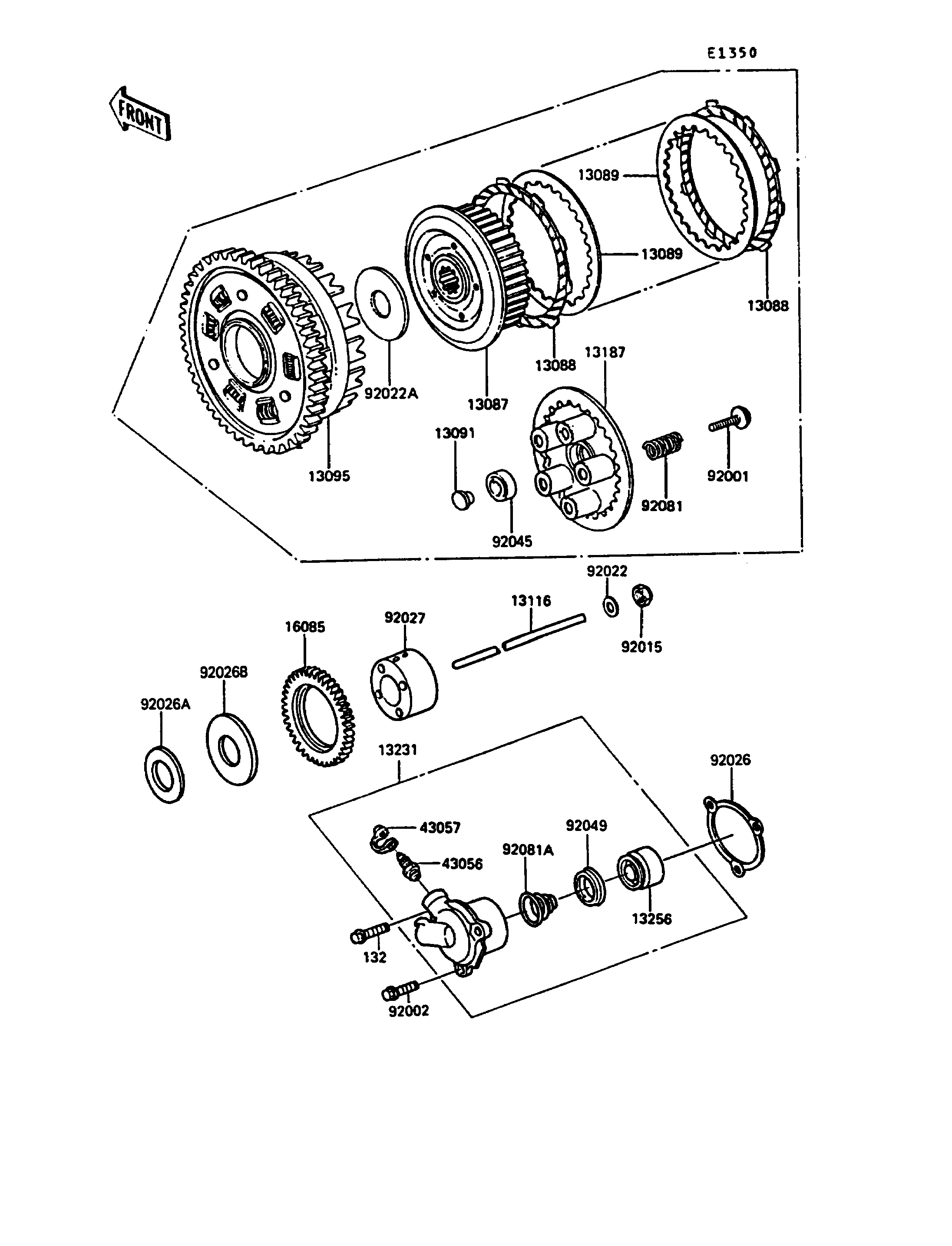 EMBRAYAGE POUR GPZ900R ZX900 A7 NOIR 1990 EUROPE