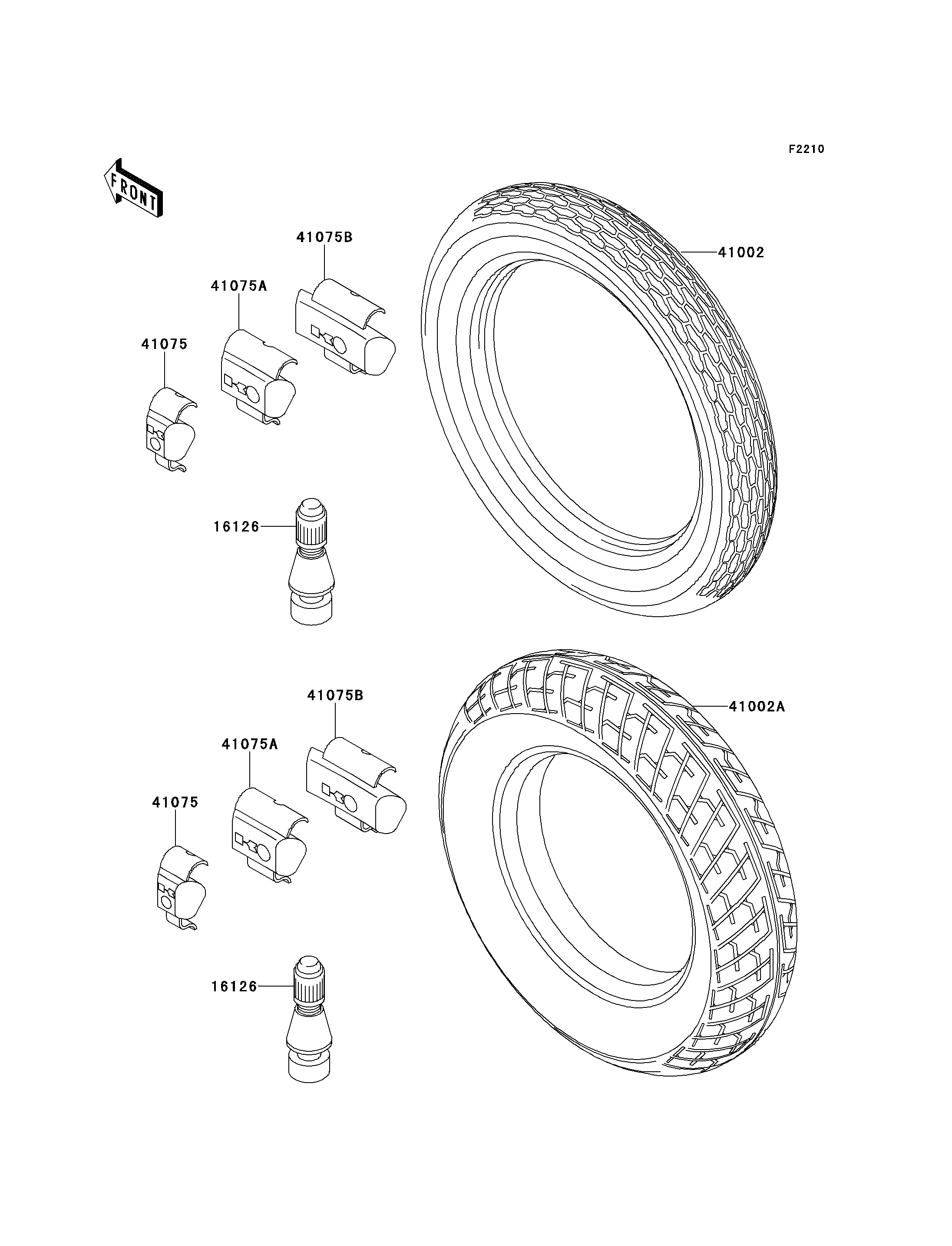 PNEUS POUR ZZ R250 EX250 H1 ARGENT 1990 EUROPE