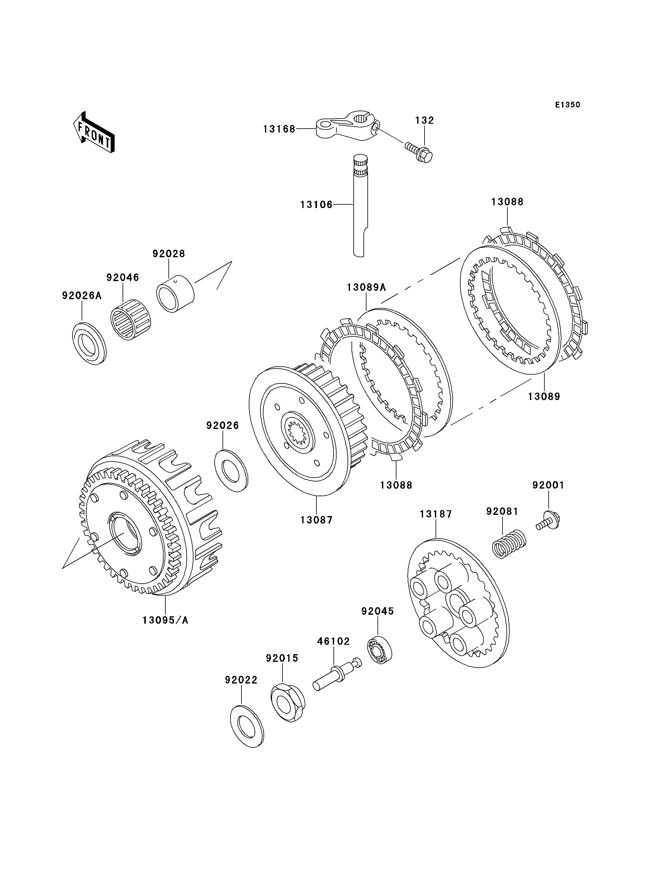 EMBRAYAGE POUR ZEPHYR ZR550 B2 BLEU 1991 EUROPE