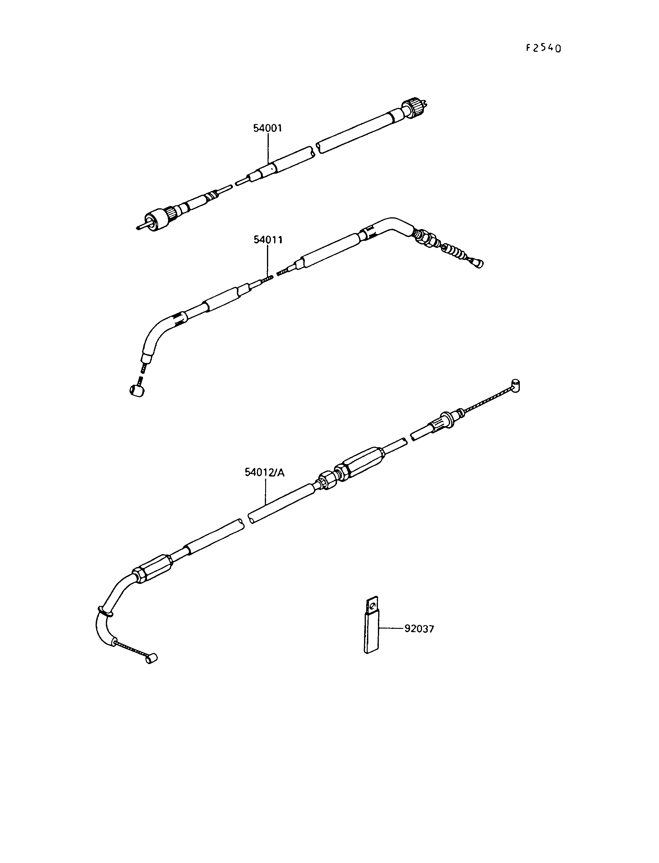 CABLES POUR GT550 Z550 G7 BLANC 1991 EUROPE