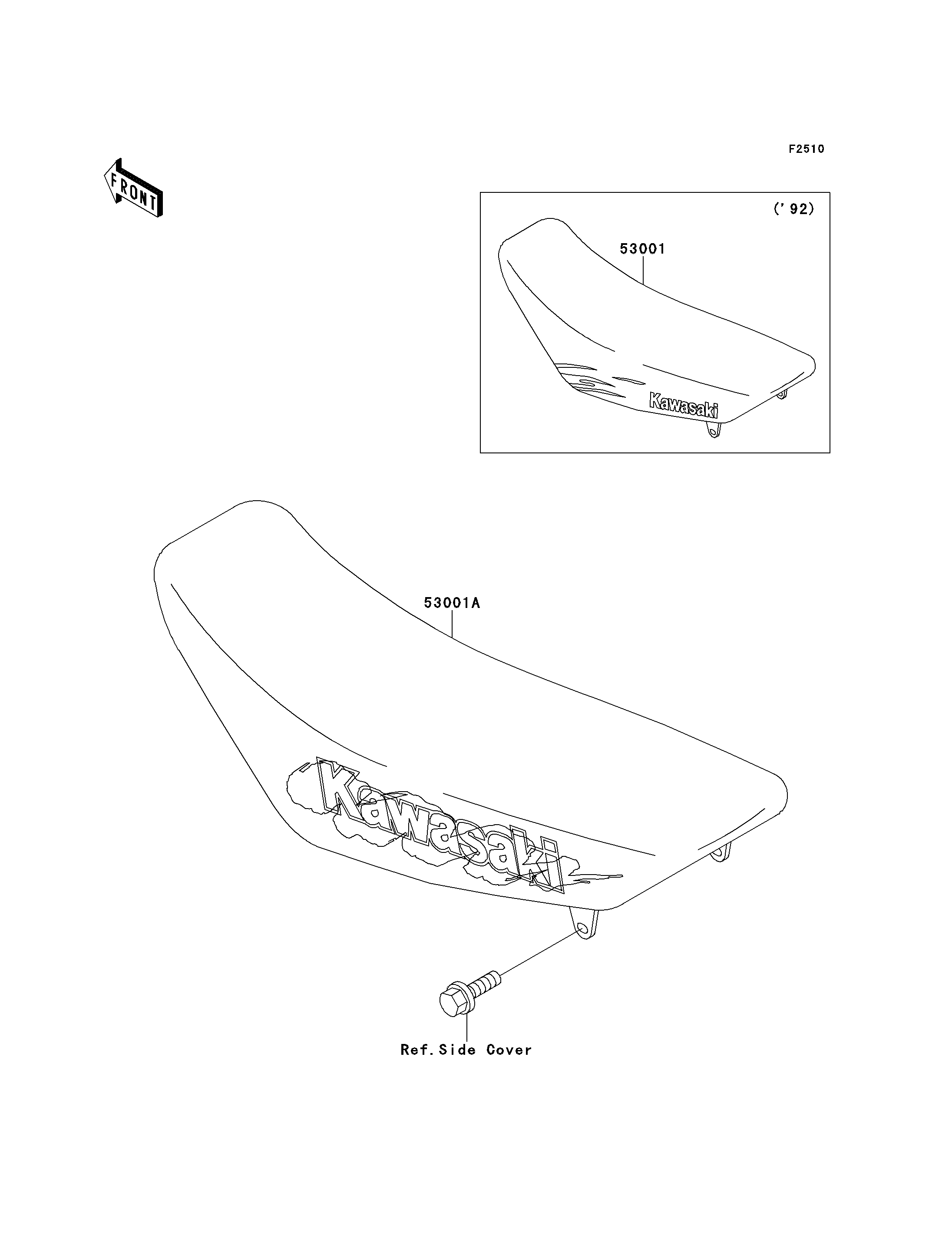 SELLE POUR KX80 KX80 R2 VERT 1992 EUROPE