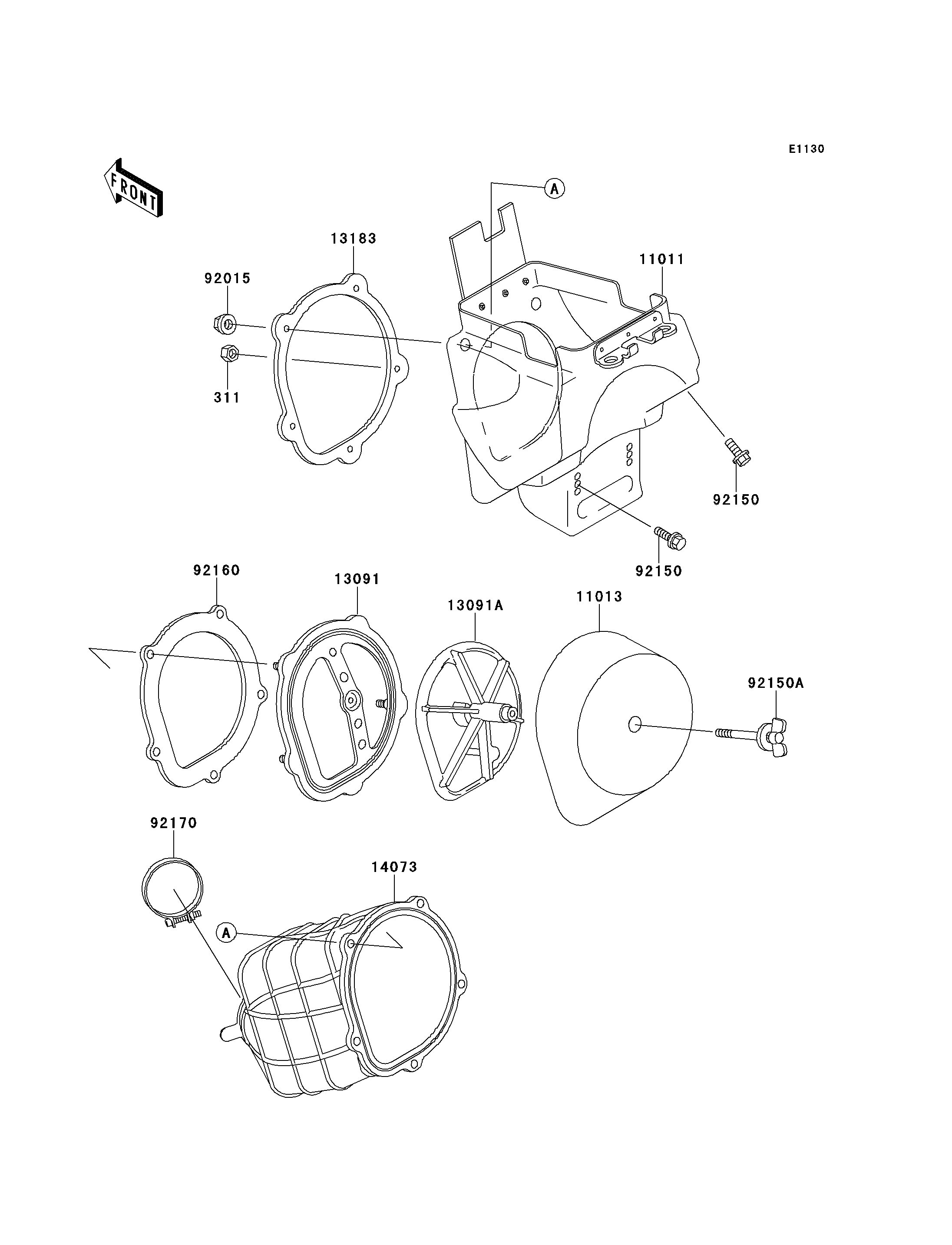 FILTRE A AIR POUR KX250 KX250 J2 VERT 1993 EUROPE