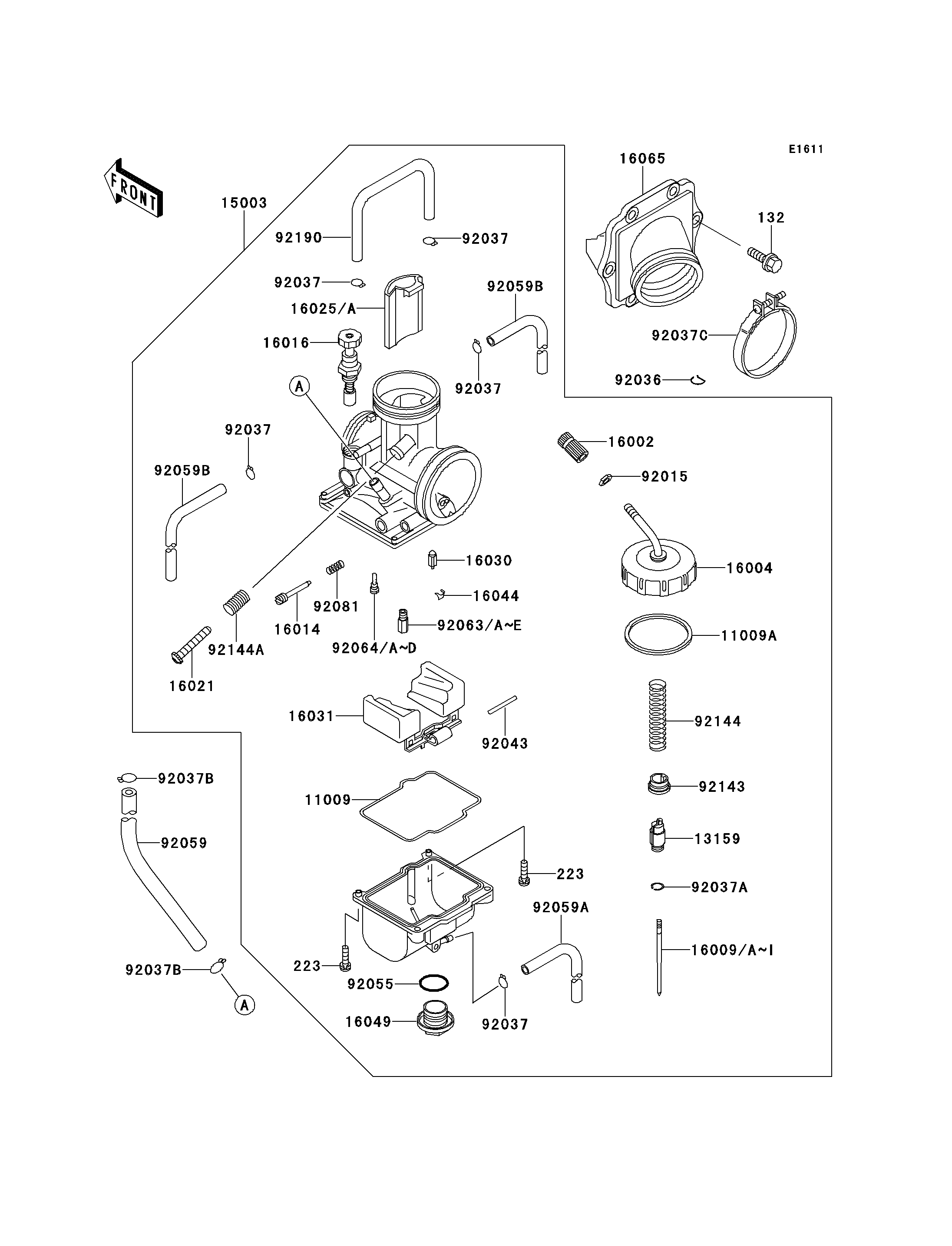 CARBURATEUR POUR KX125 KX125 K2 VERT 1995 EUROPE