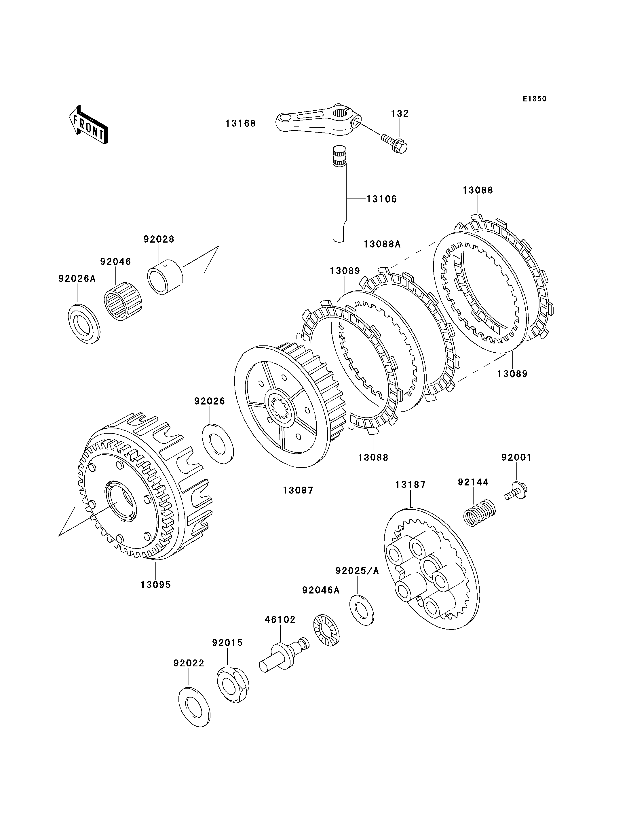 EMBRAYAGE POUR ZEPHYR 750 ZR750 C5 NOIR 1995 EUROPE