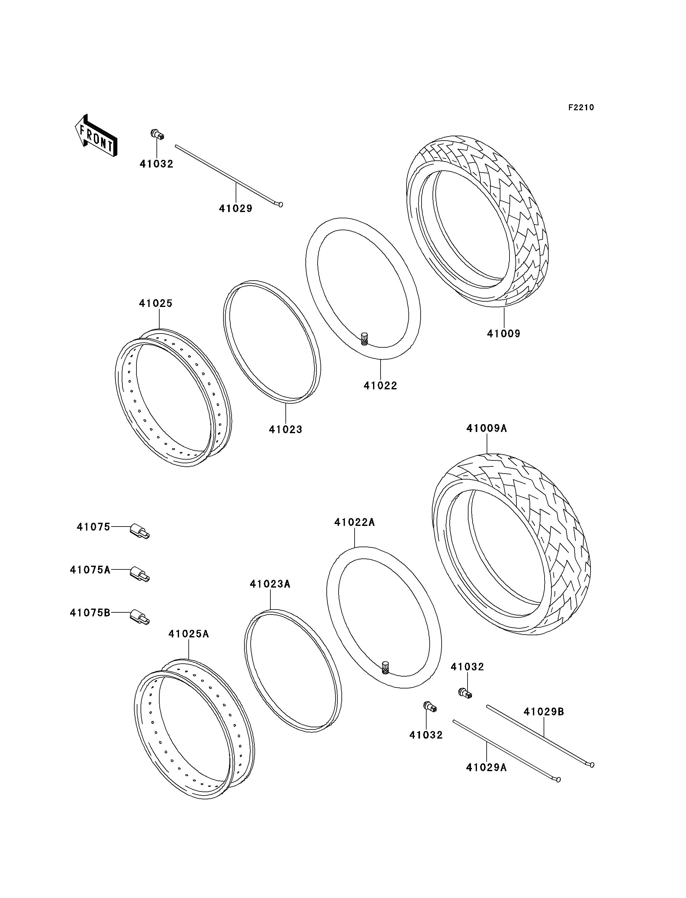 PNEUS POUR ZEPHYR 750 ZR750 D1 NOIR 1996 EUROPE