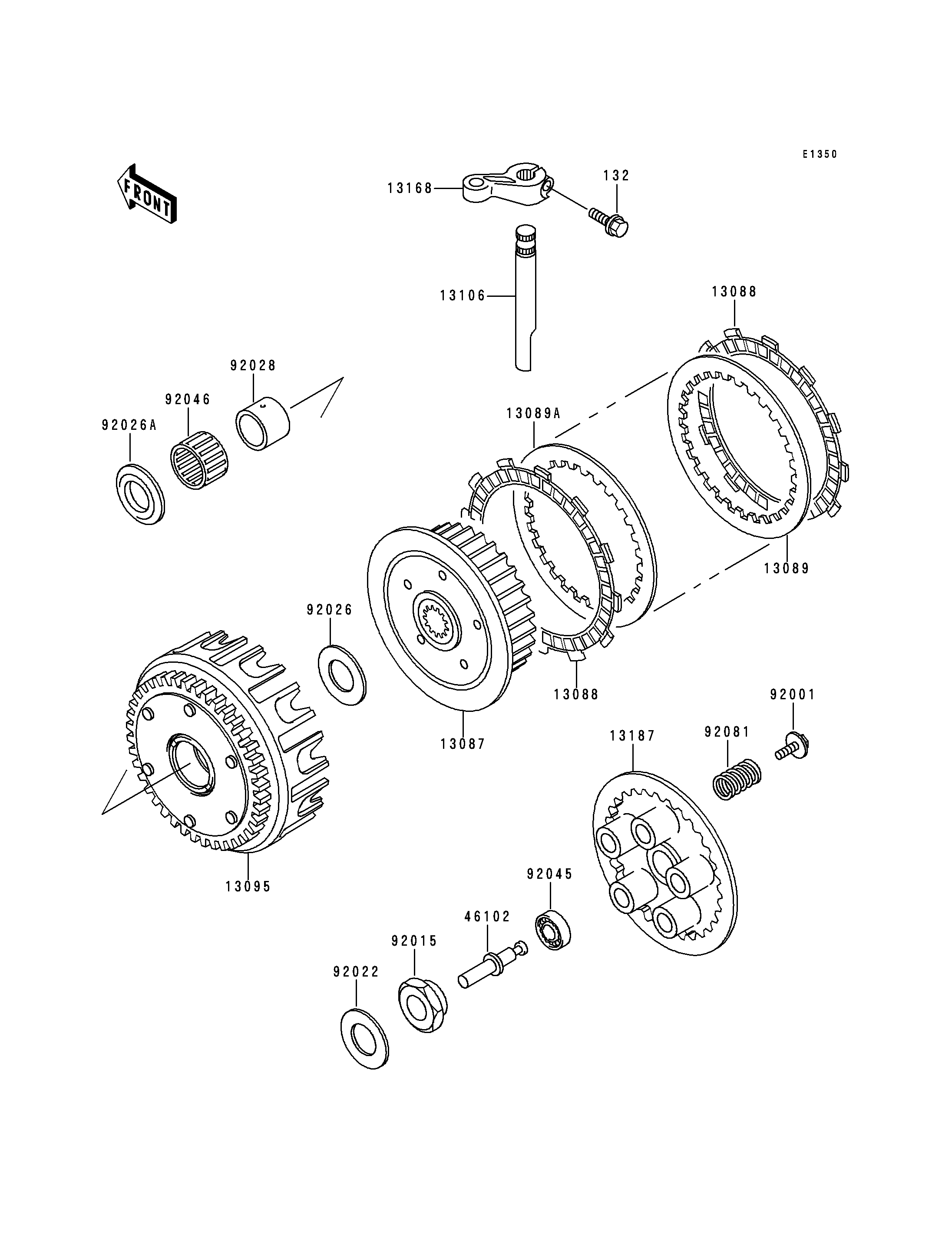 EMBRAYAGE POUR ZEPHYR ZR550 B7 BLANC 1996 EUROPE