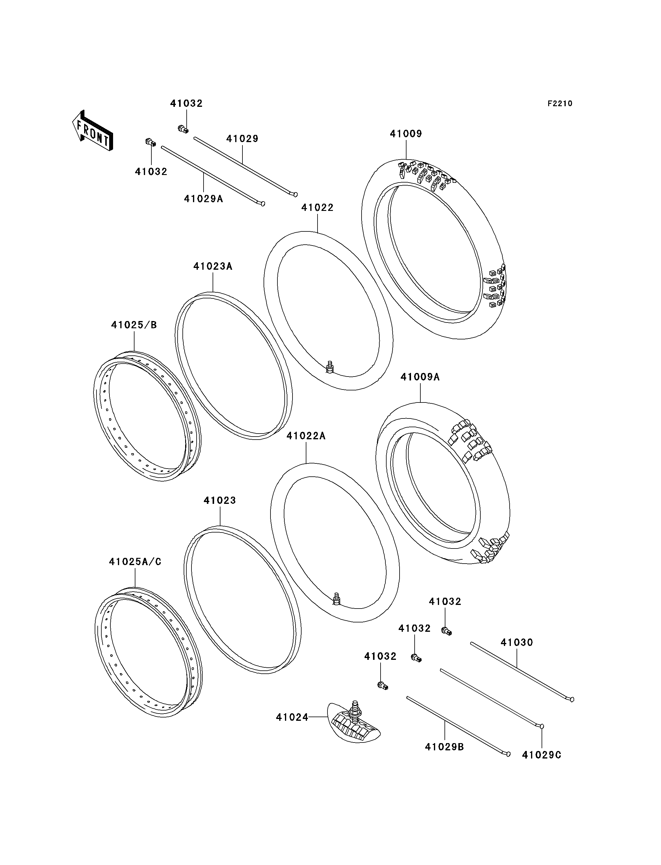 PNEUS POUR KX60 KX60 B10 VERT 1994 EUROPE
