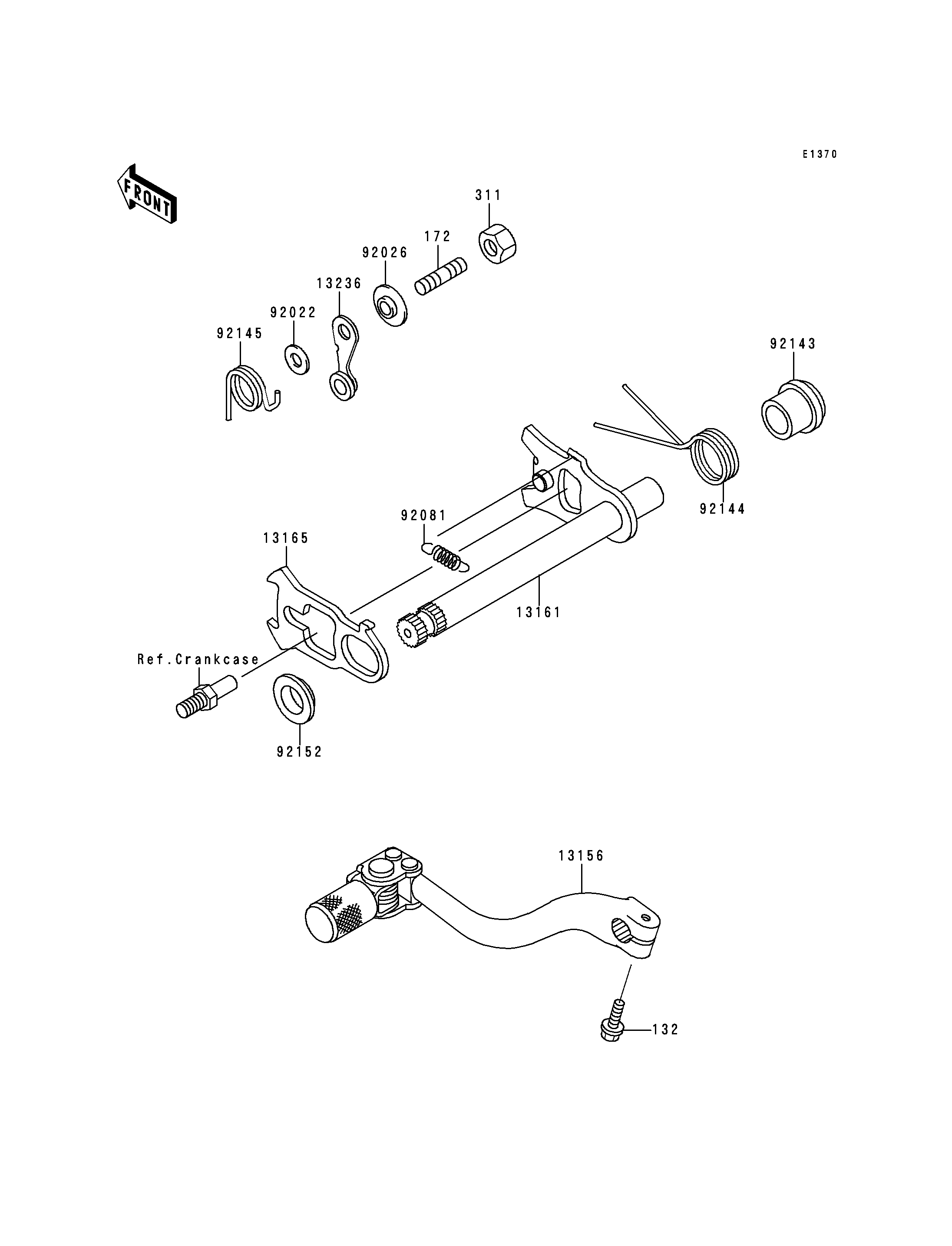 SELECTEUR POUR KX250 KX250 L2 VERT 2000 EUROPE