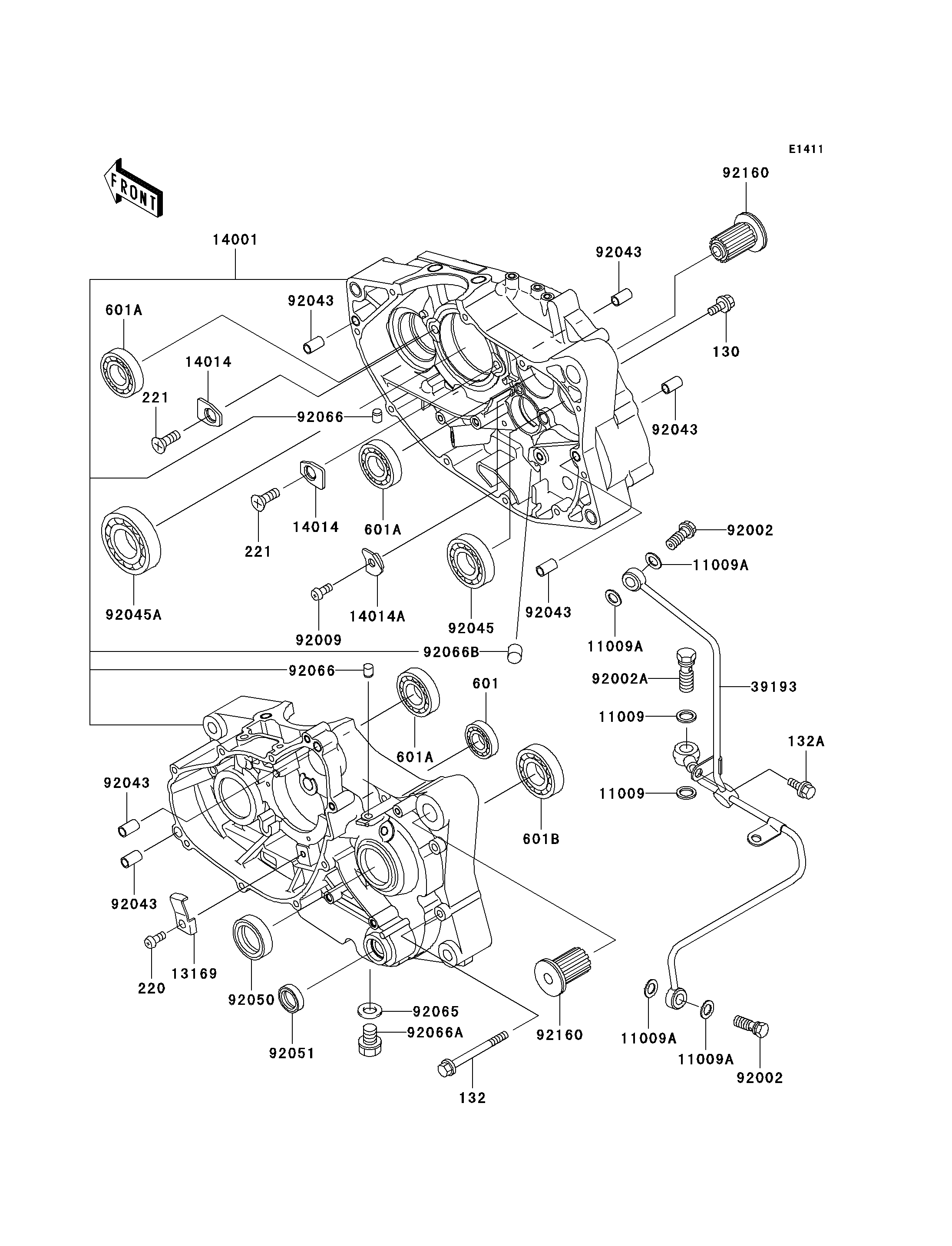 CARTER MOTEURS POUR ELIMINATOR 125 BN125 A3 BLEU 2000 EUROPE
