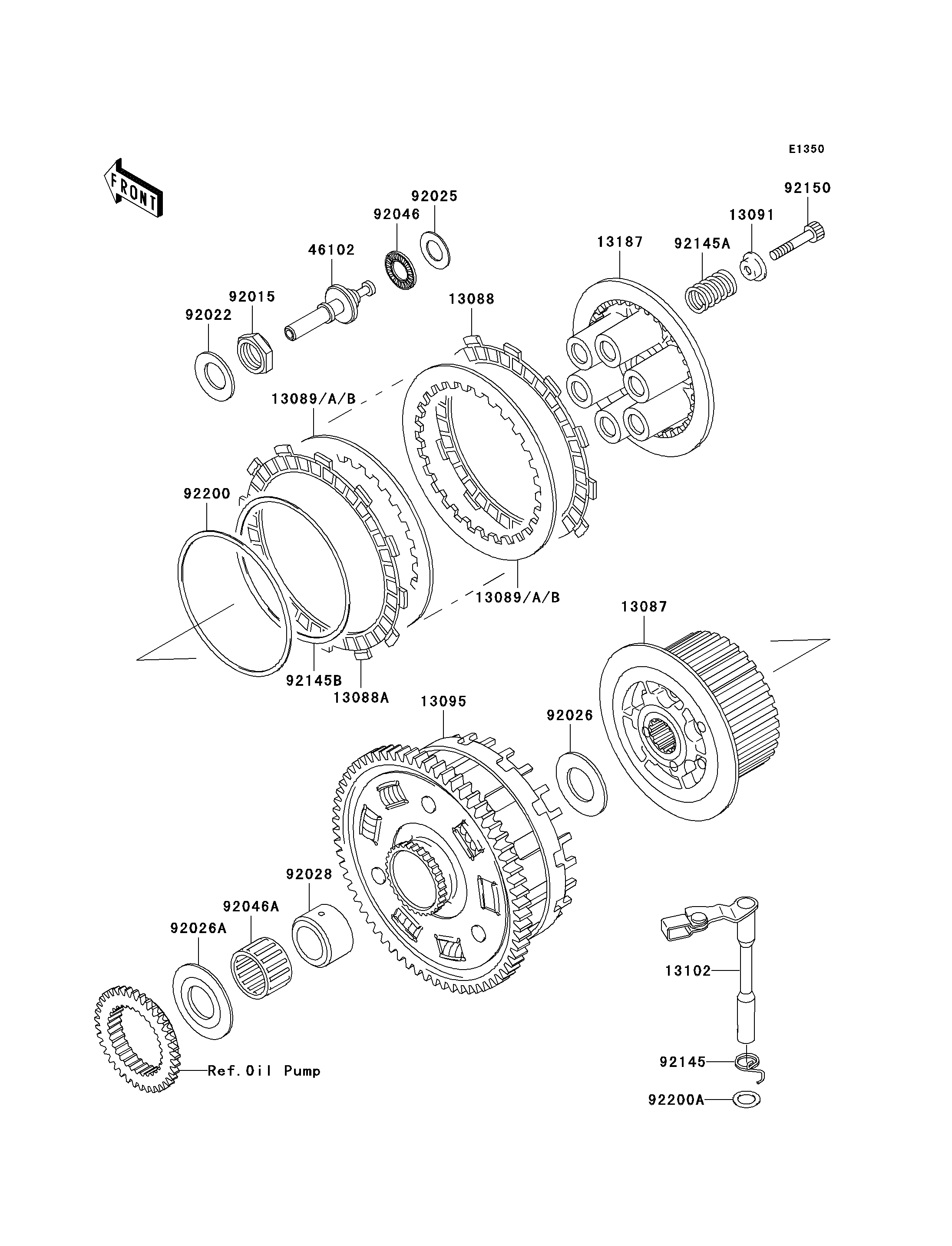 EMBRAYAGE POUR NINJA ZX 12R ZX1200 A1H ARGENT 2000