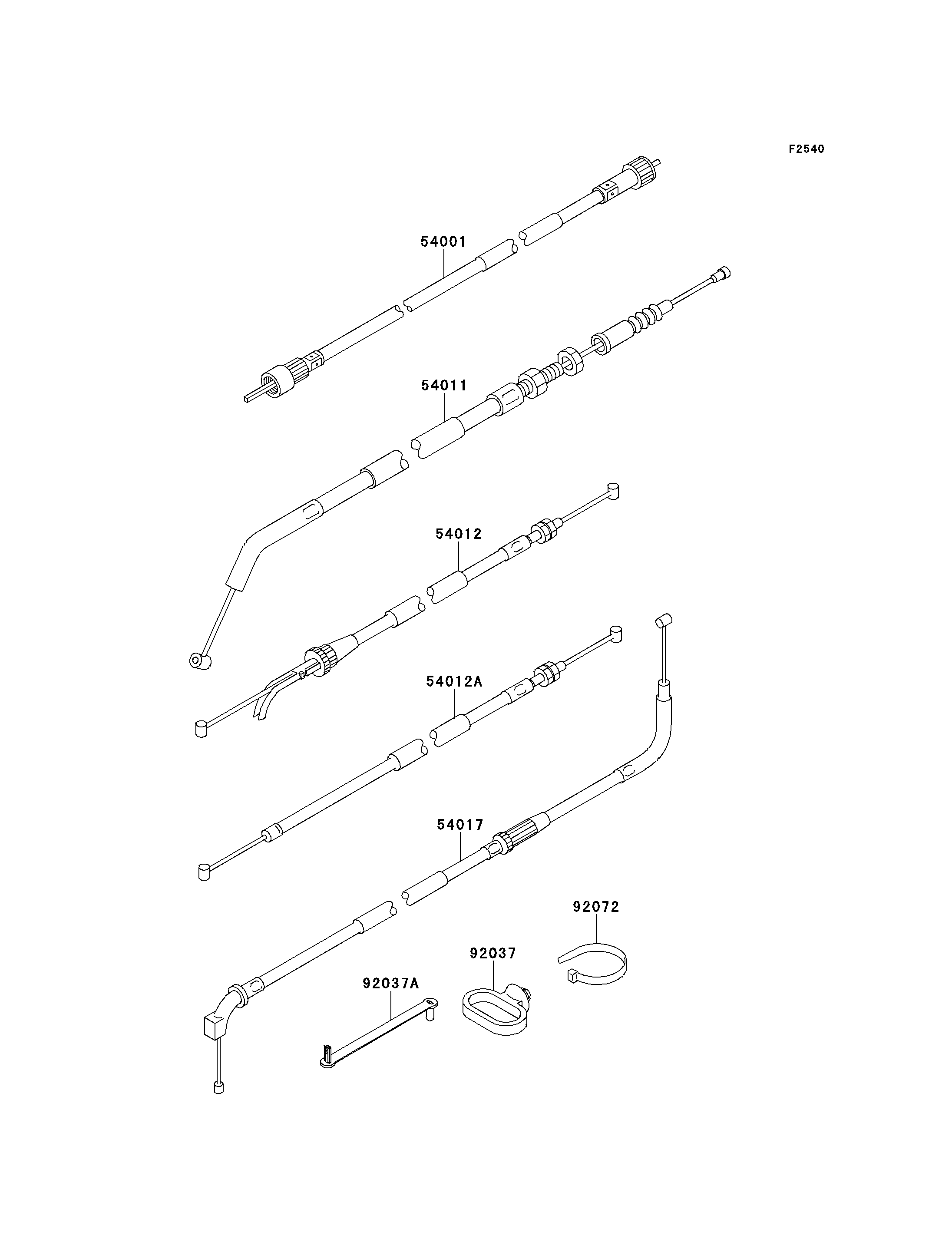 CABLES POUR ER 5 ER500 A1 BLEU 1997