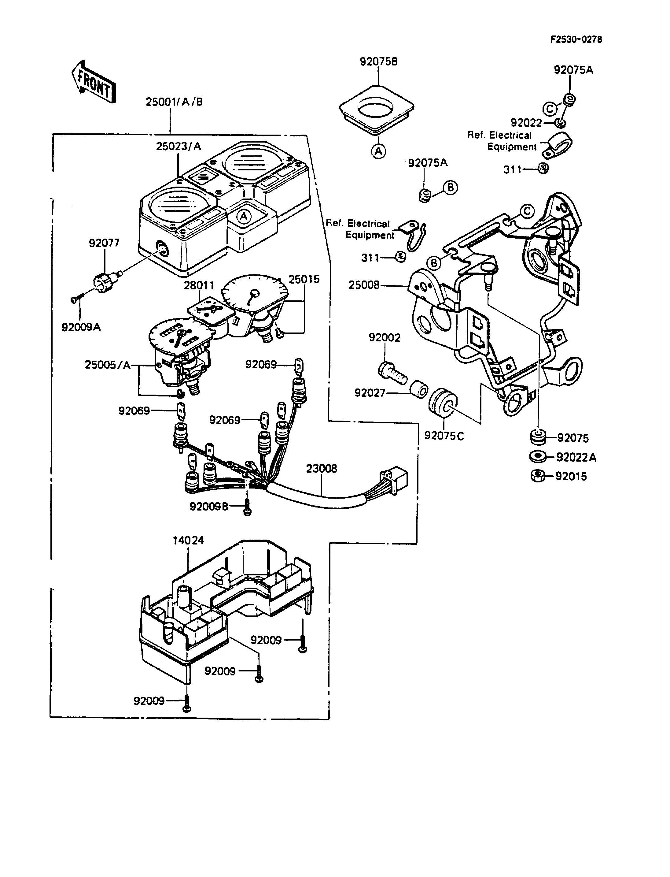 COMPTEURS POUR KMX125 KMX125 A1 BLANC 1986 EUROPE