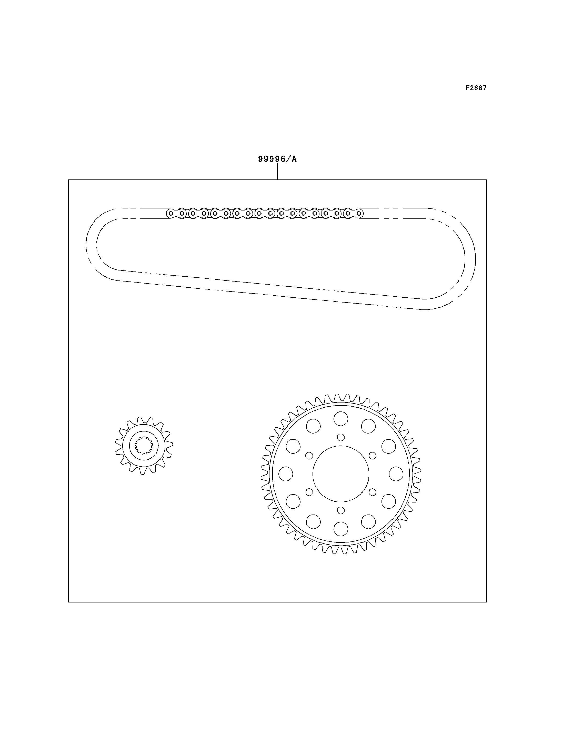 KIT CHAINE POUR NINJA ZX 9R ZX900 B1 ROUGE 1994 EUROPE