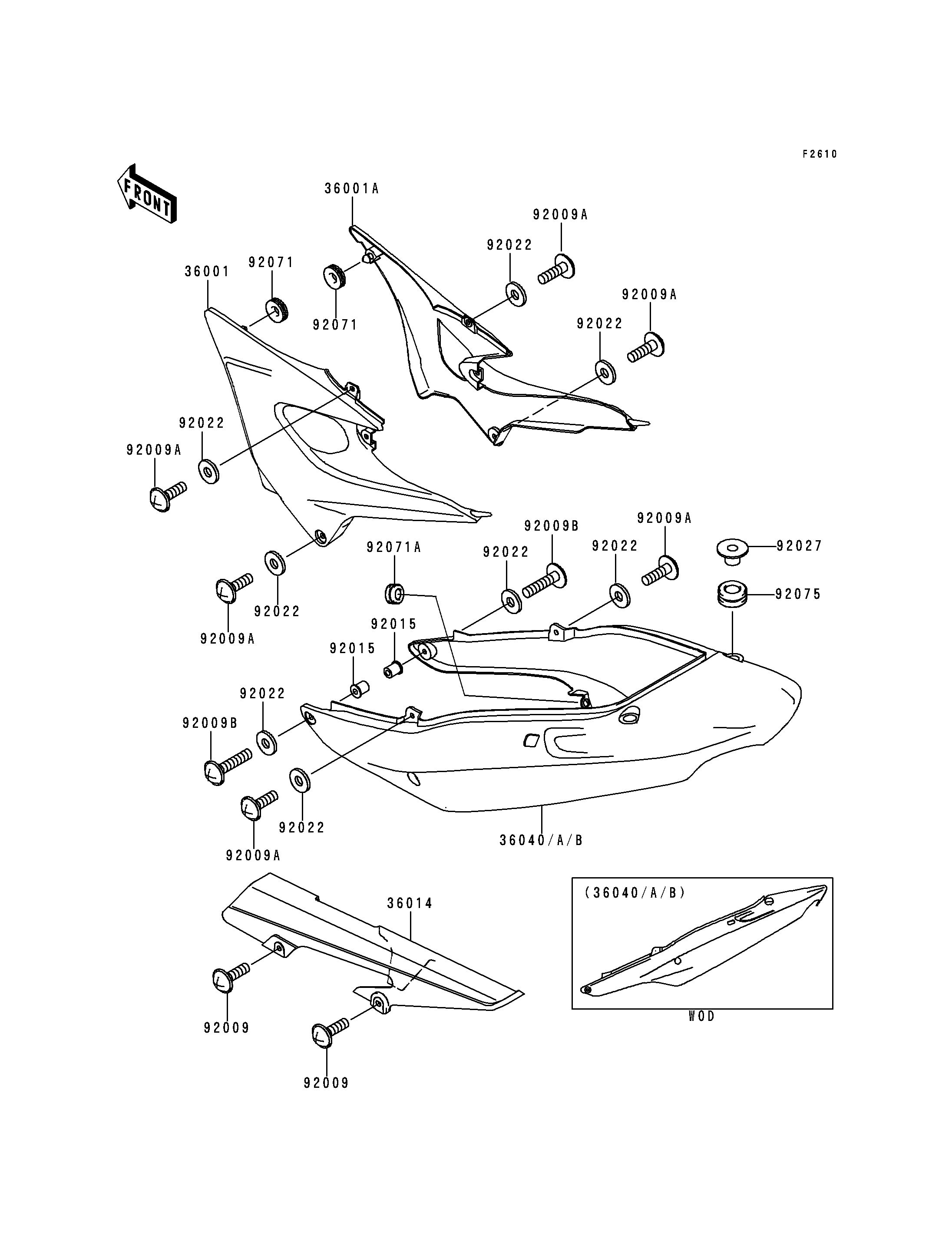 CACHE LATERALGARDE CHAINE POUR ZR 7 ZR750 F1 BLANC 1999 EUROPE