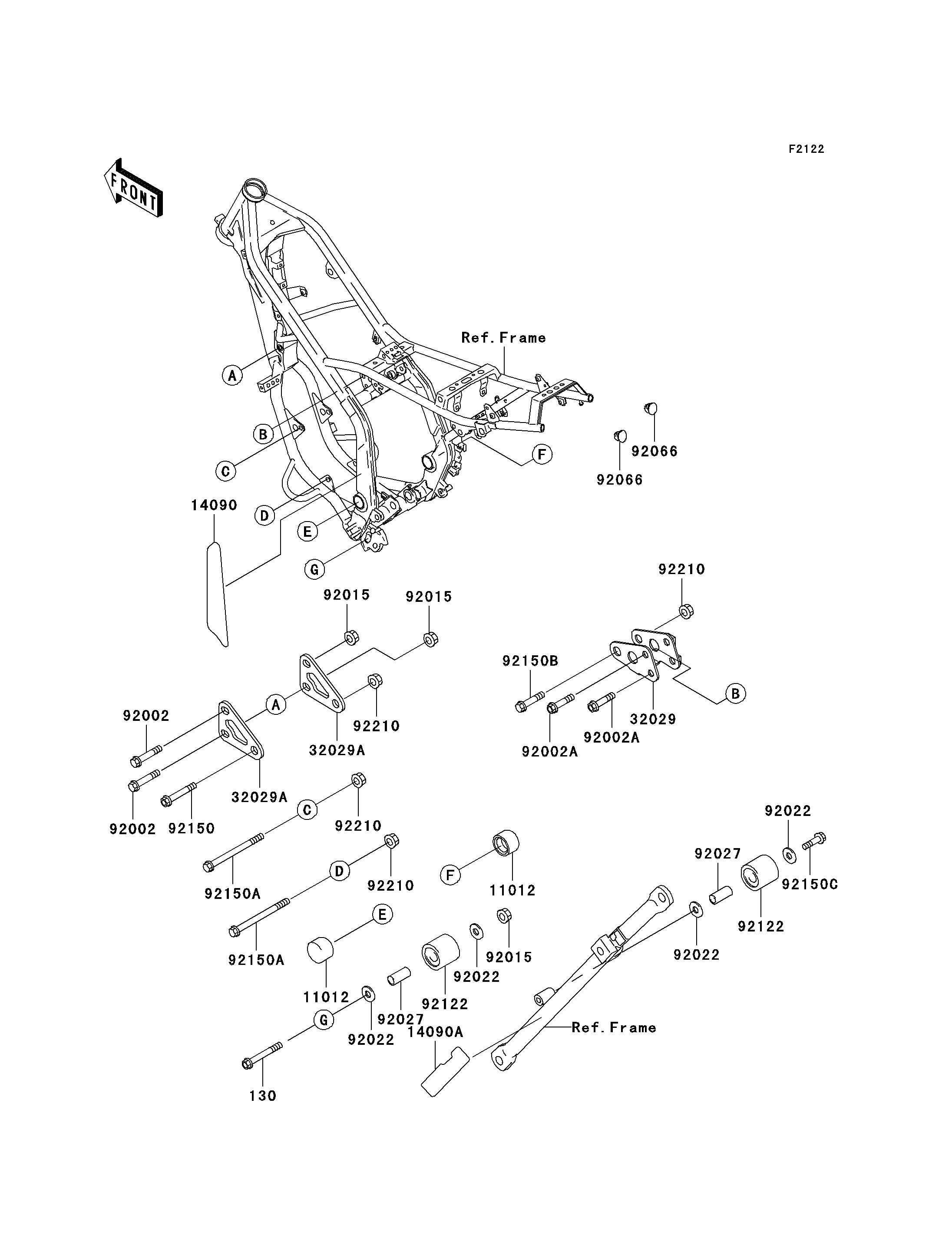 SUPPORT MOTEUR POUR KDX200 KDX200 H6 VERT 2000 EUROPE