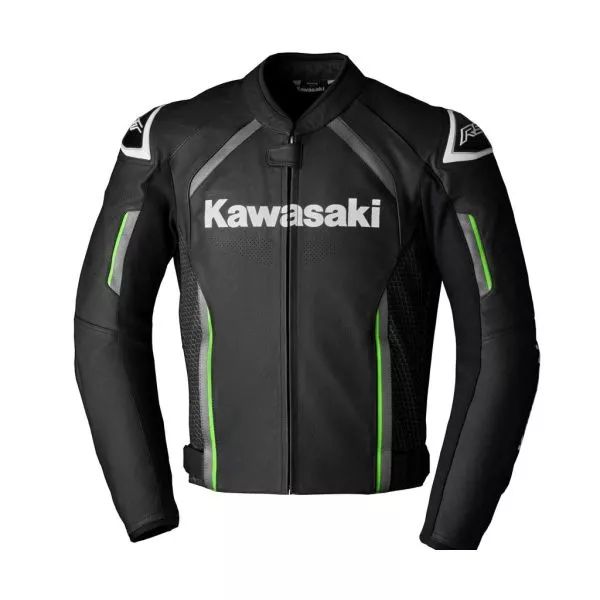 BLOUSON CUIR KAWASAKI HOMME RIMINI 2024 Esprit KAWASAKI la reference KAWASAKI MOTO